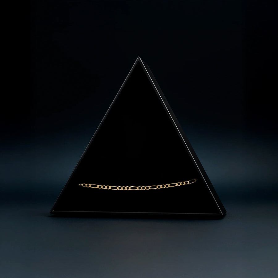 Figaro 3X1 2.5mm (Oro Sólido) Pulsera