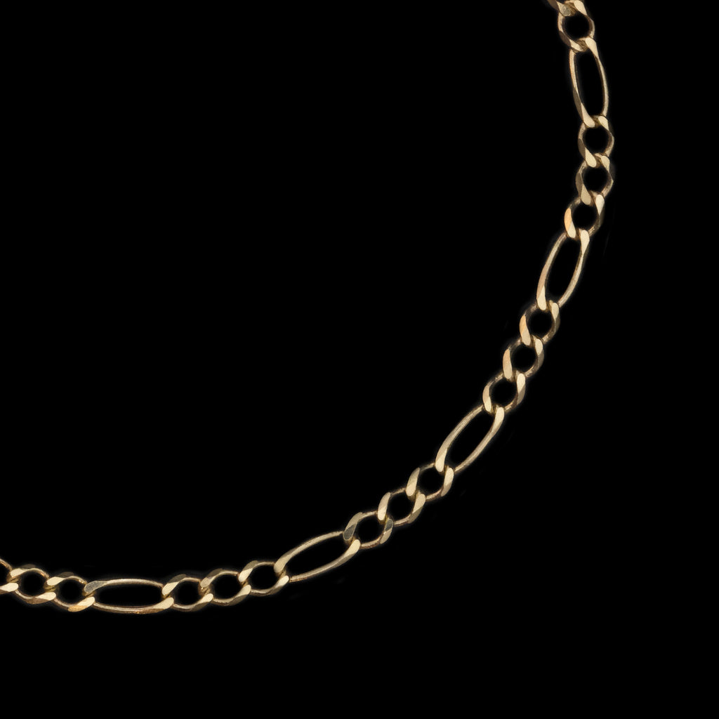Figaro 3X1 2.5mm (Oro Sólido) Pulsera