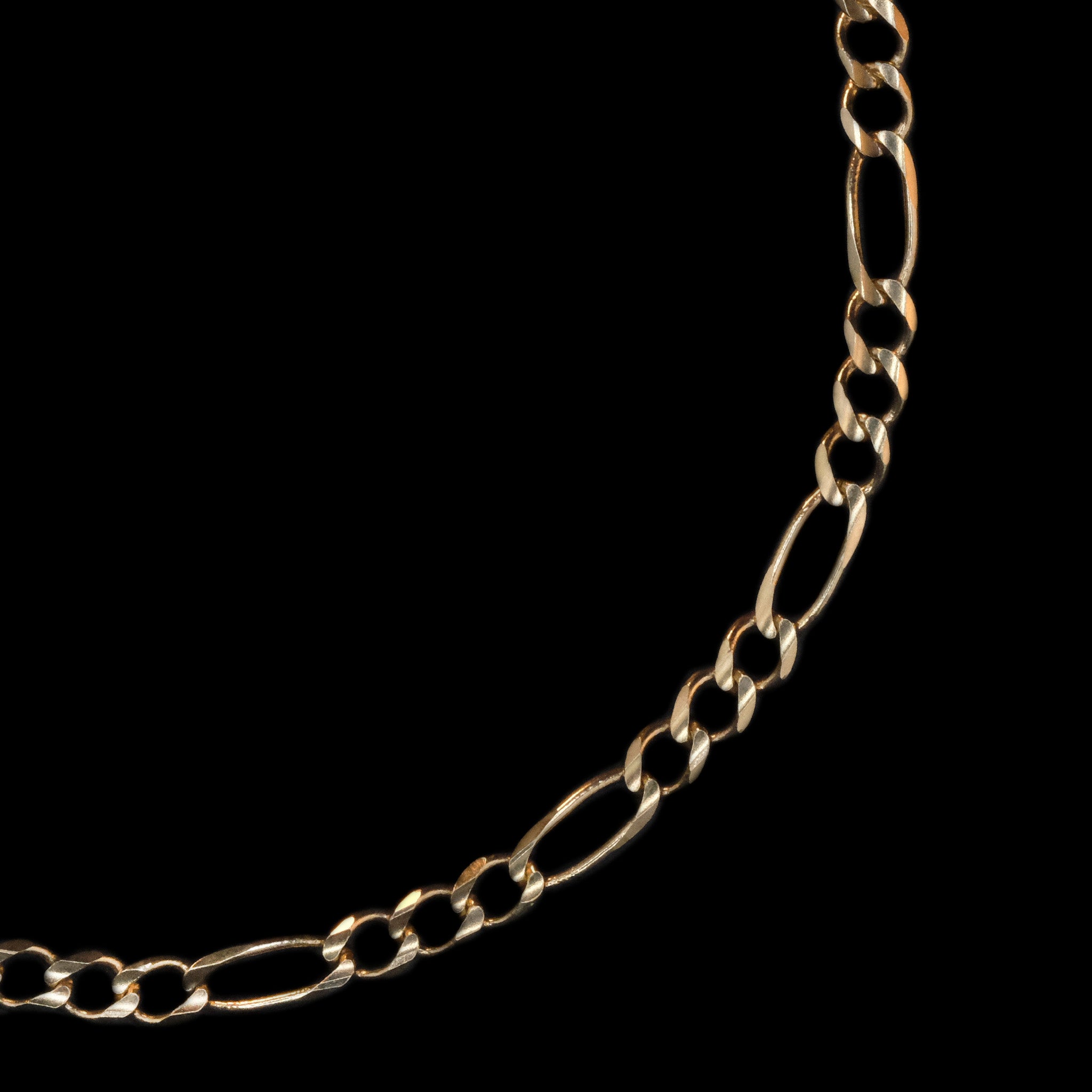 Figaro 3X1 3.5mm (Oro Sólido) Pulsera