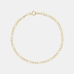 Pulsera Figaro 3X1 2.5mm Oro Sólido