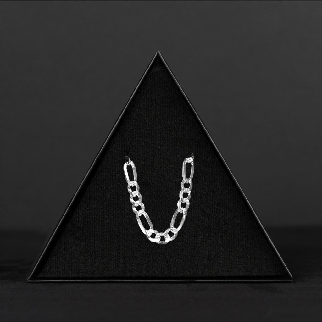 Figaro Cubana Zegrinada 5mm (Plata) Cadena