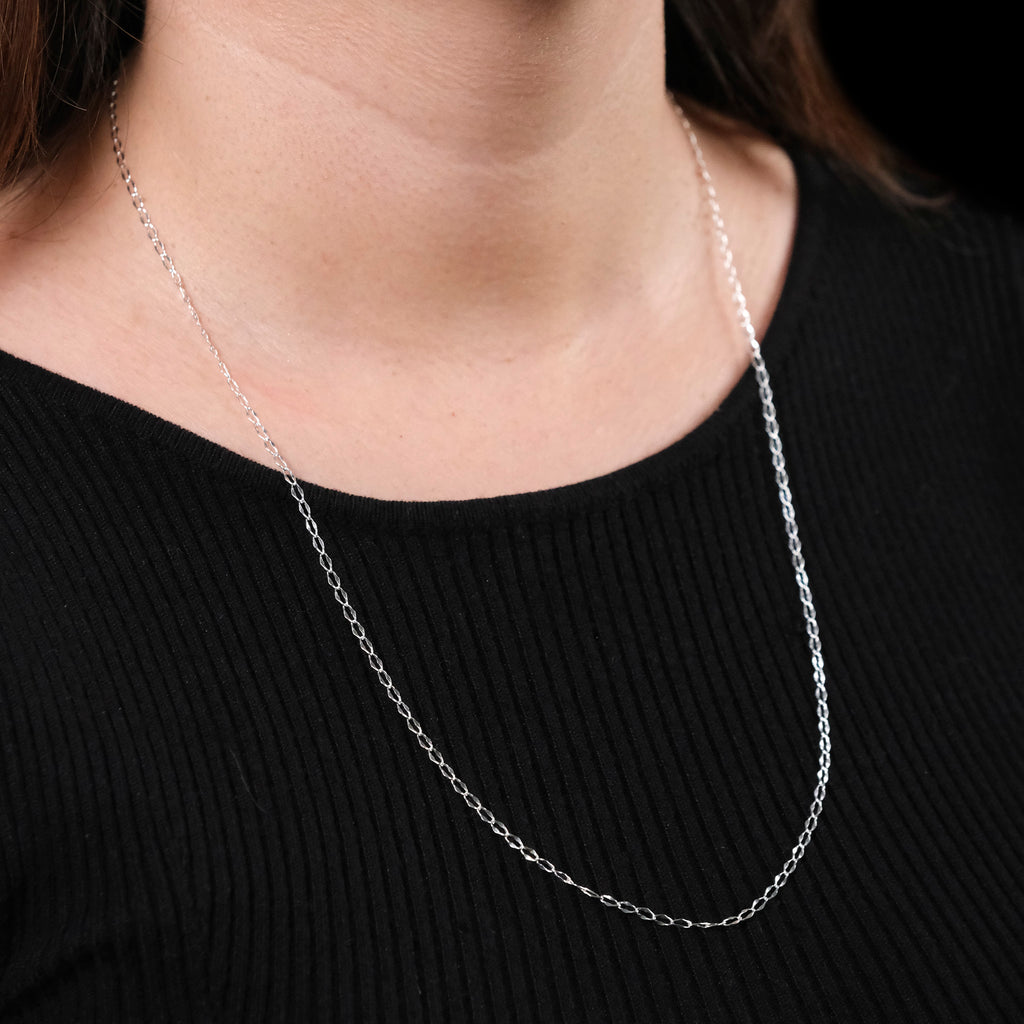 Figaro Forjada (Plata) Cadena