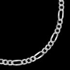Figaro Cubana Zegrinada 5mm (Plata) Cadena