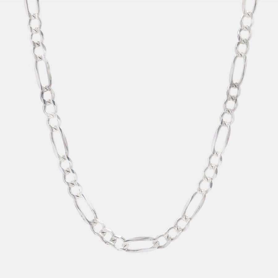Figaro Cubana Zegrinada 5mm (Plata) Cadena