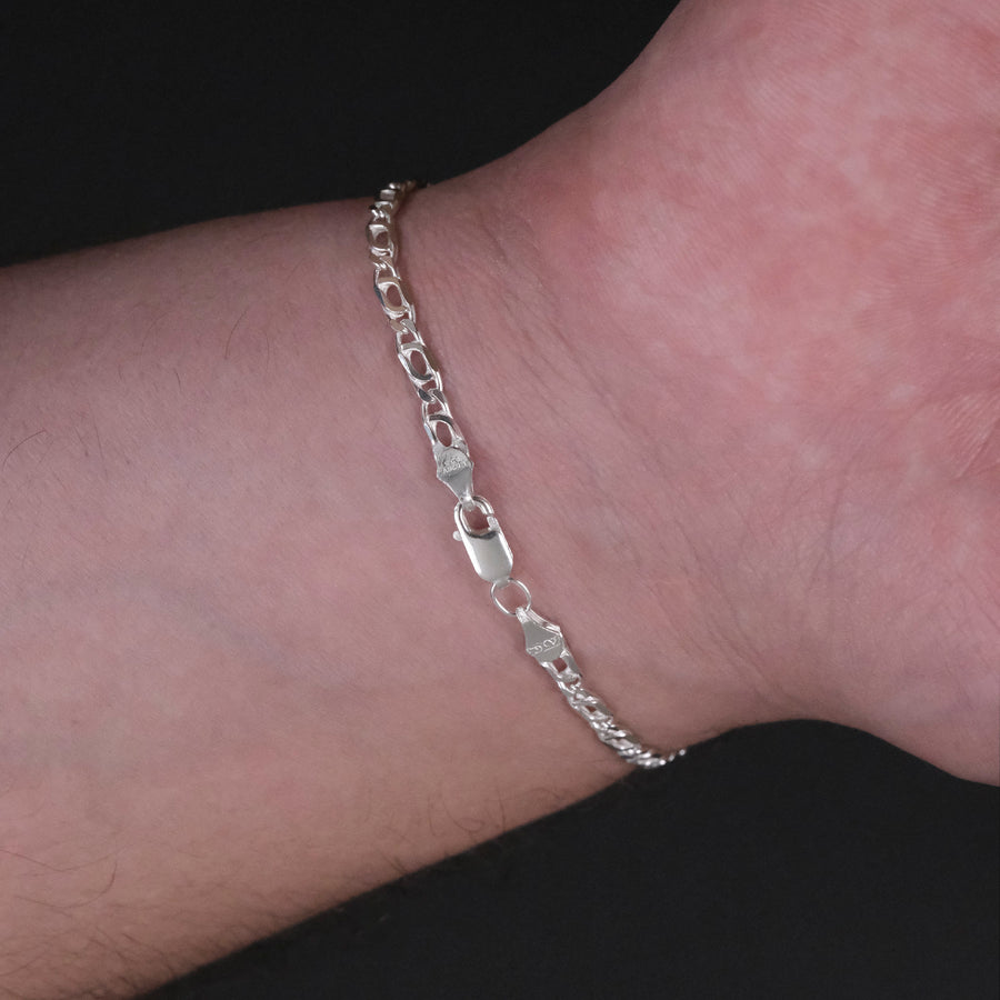 Perniche 4mm (Plata) Pulsera