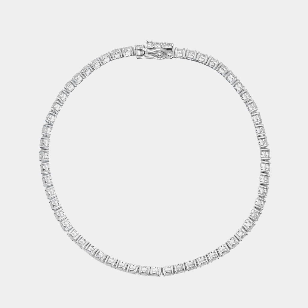 Brazalete Tenis Glacier Oro Sólido 14k