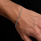Pulsera Cuban Link 1mm Plata