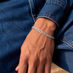 Pulsera Cuban Link 4mm Plata