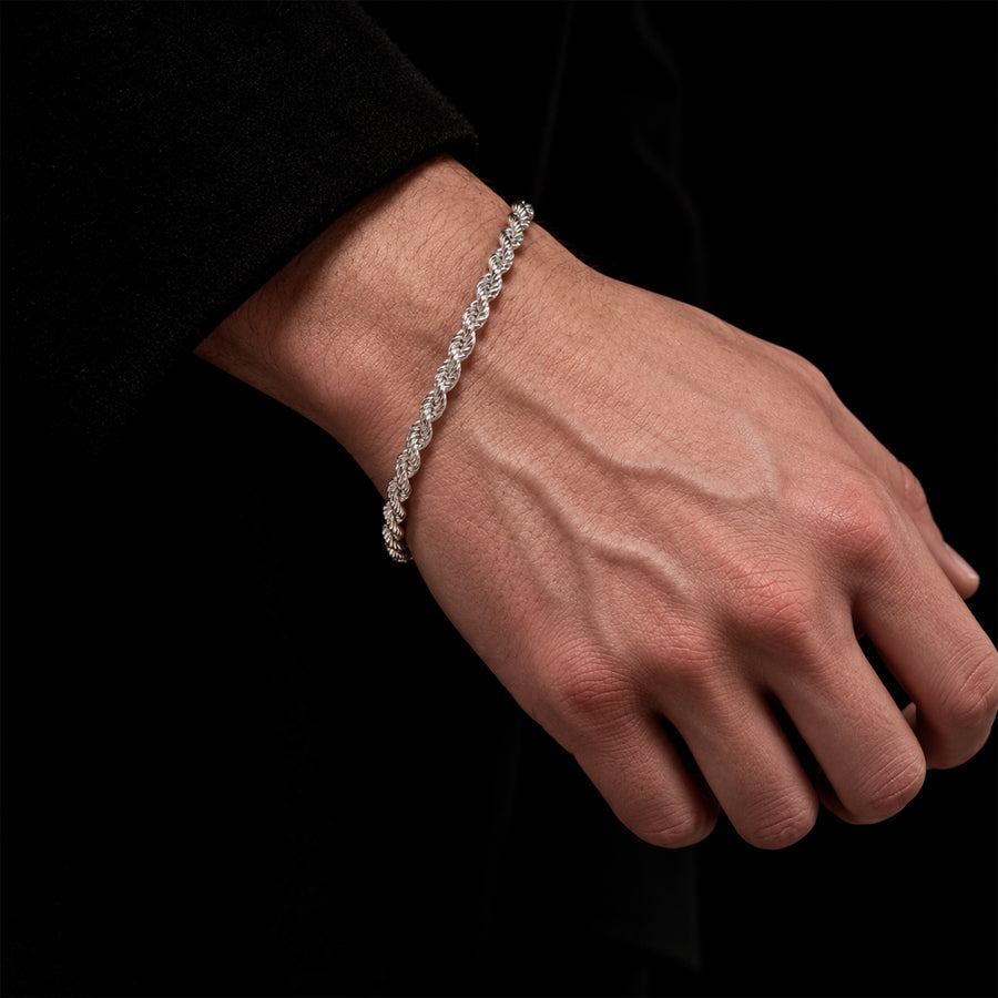 Pulsera Rope 4mm Plata