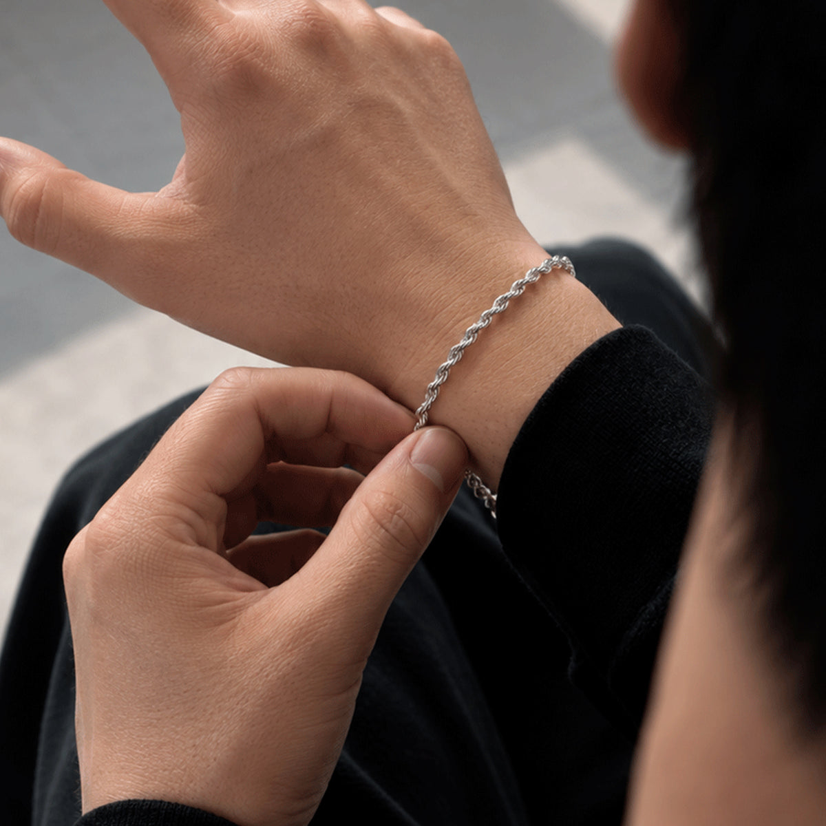 Pulsera Rope 4mm Plata