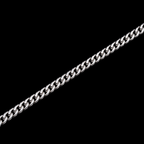Detalle de eslabones Cuban Link en plata .925