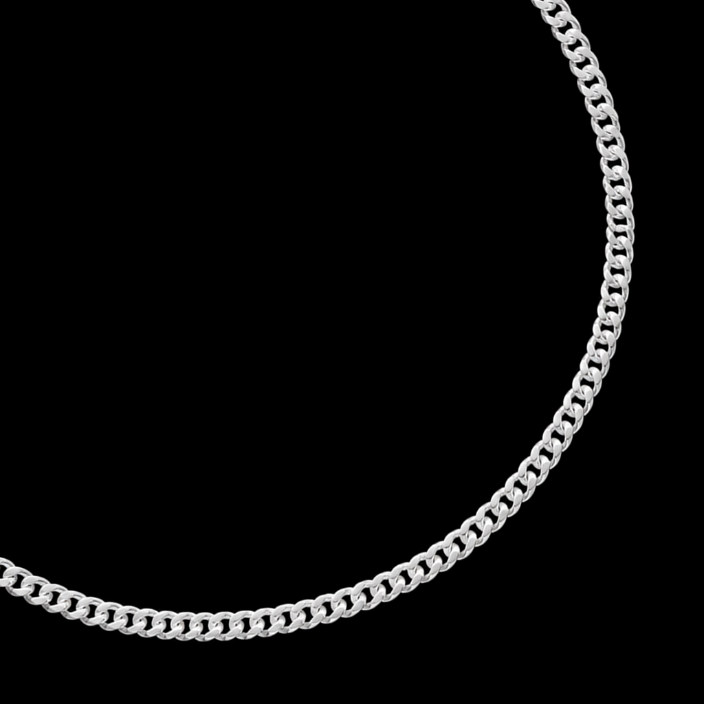 Detalle del tejido Cuban Link de la pulsera de plata .925