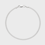 Pulsera Cuban Link de plata .925 vista frontal.