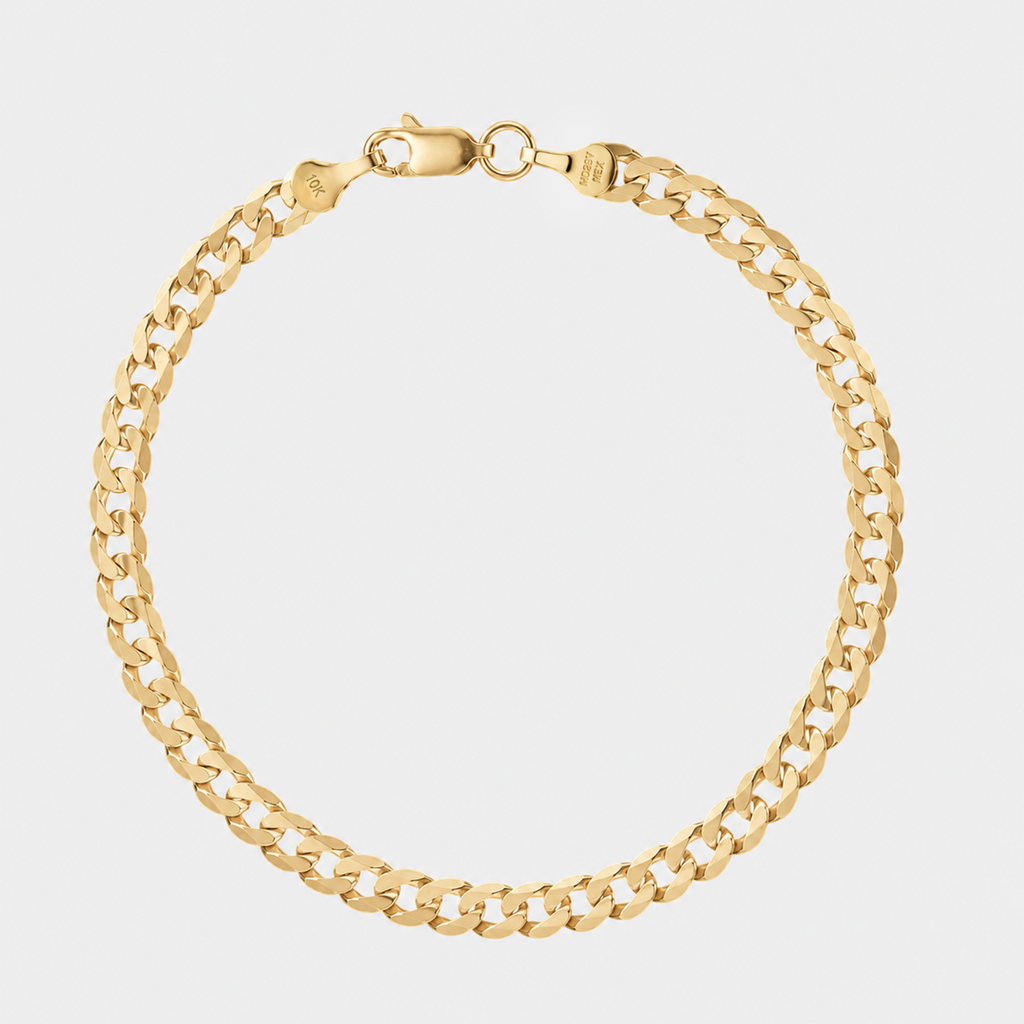 Pulsera Curb 5mm de oro sólido – Triangulum Workshop