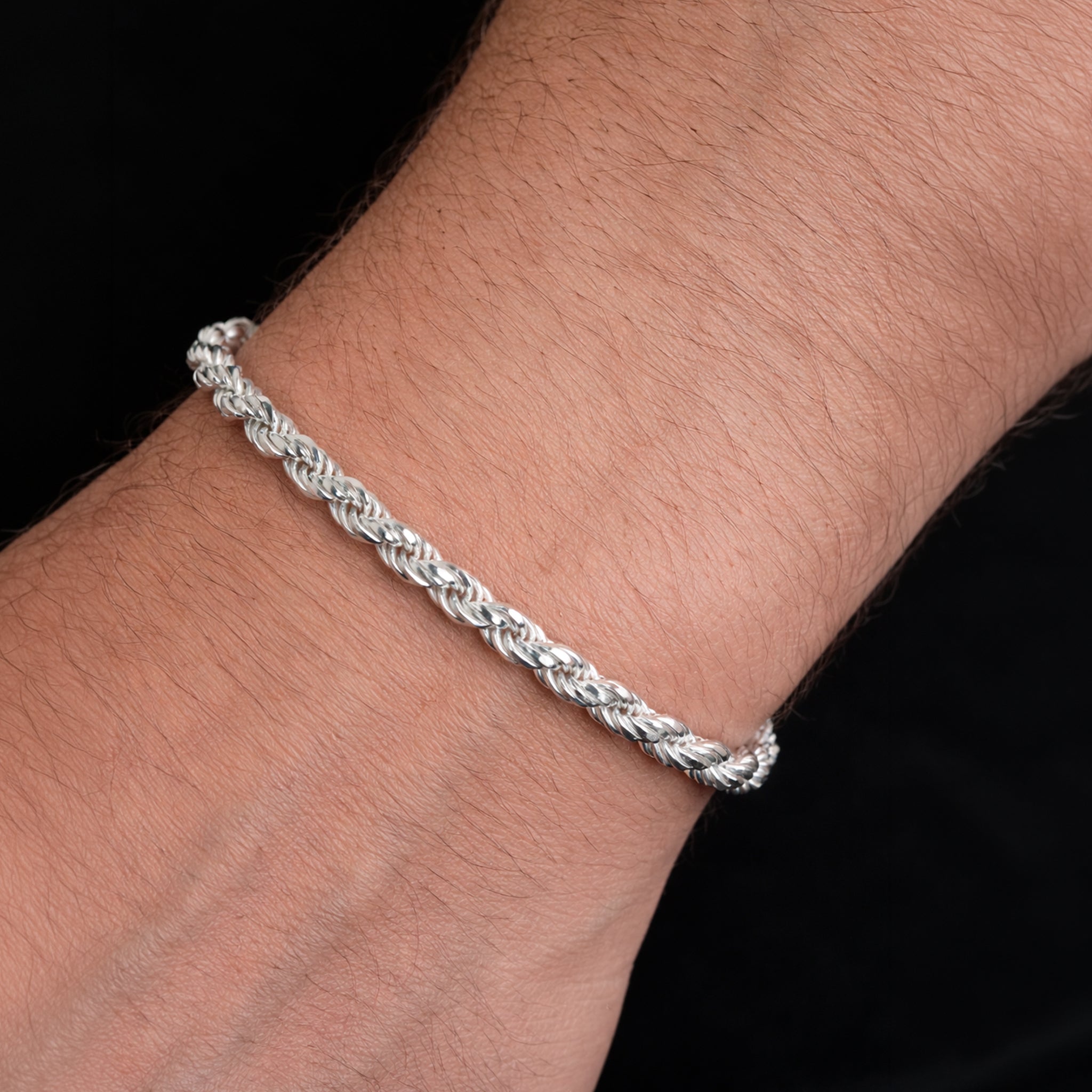 Rope 5mm (Plata) Pulsera