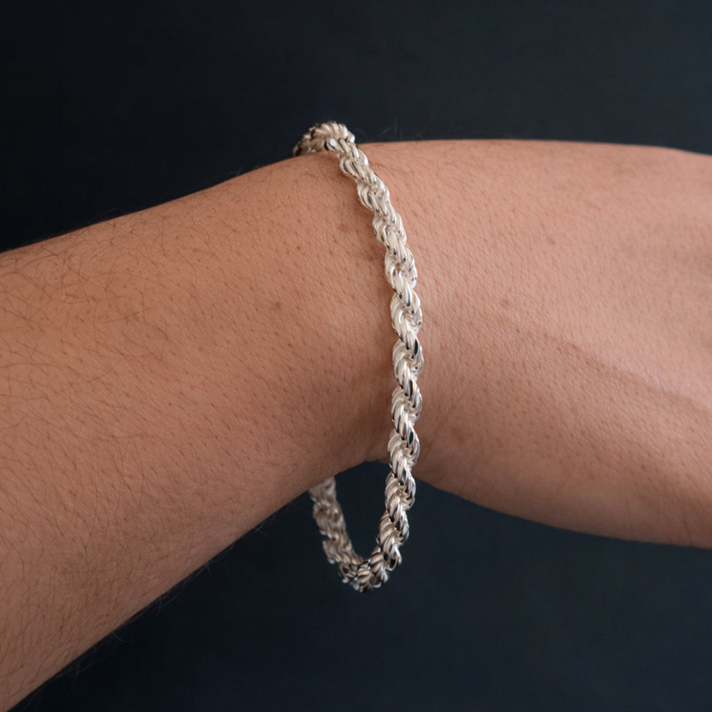 Rope 5mm (Plata) Pulsera