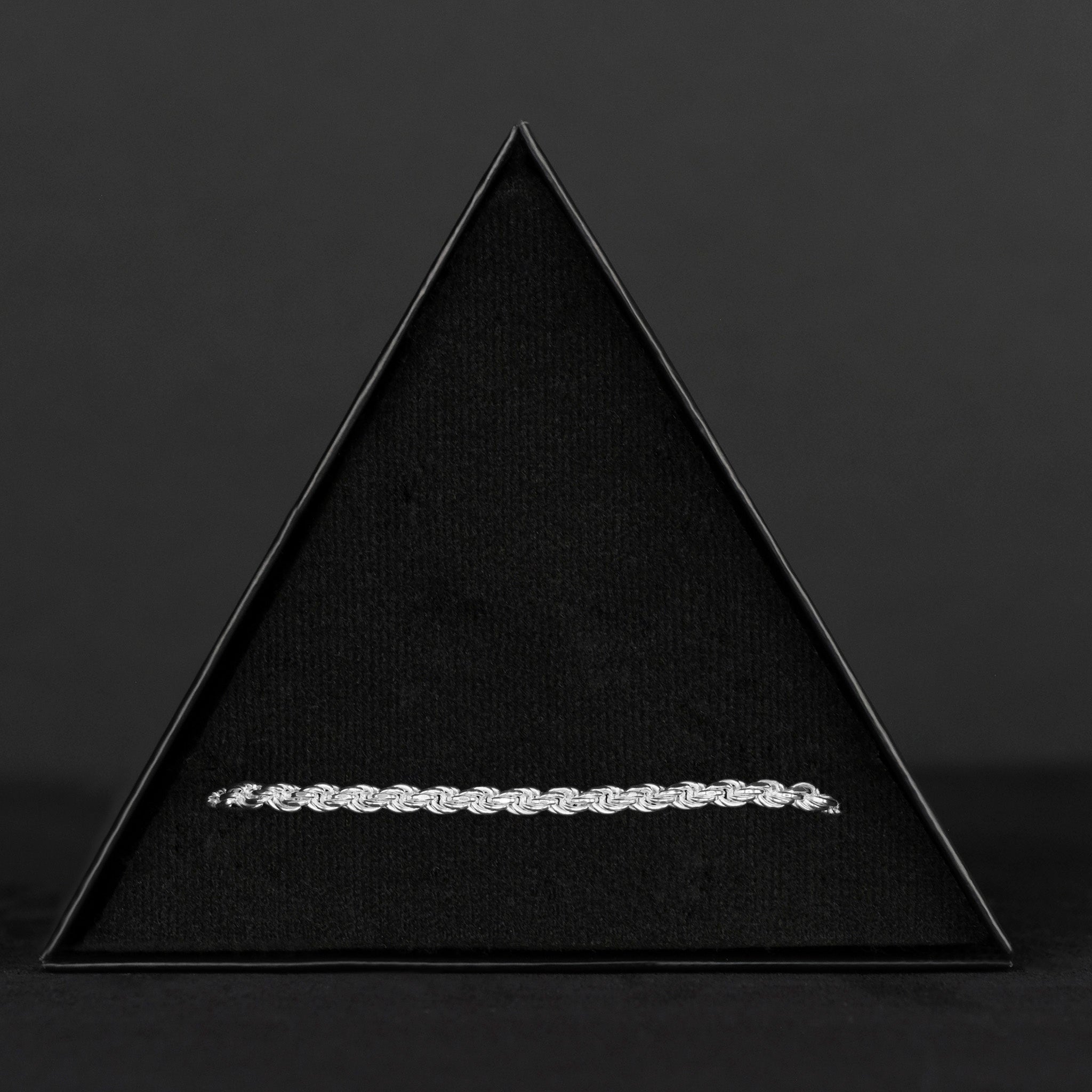 Rope 4mm (Plata) Pulsera