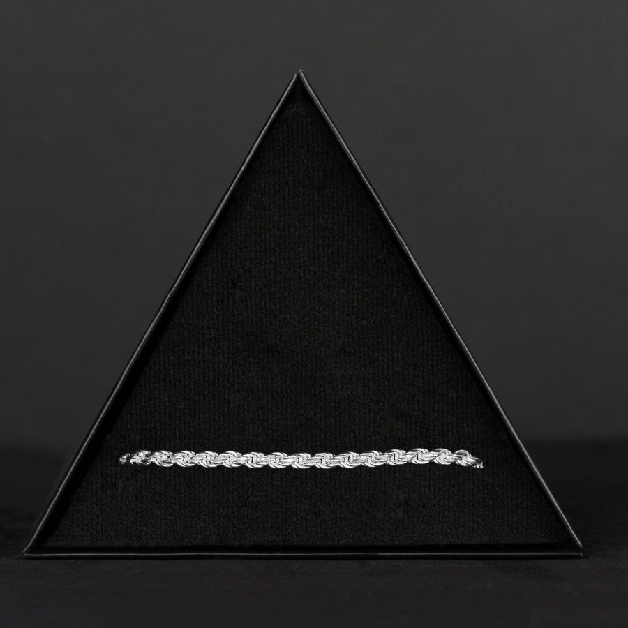 Rope 4mm (Plata) Pulsera