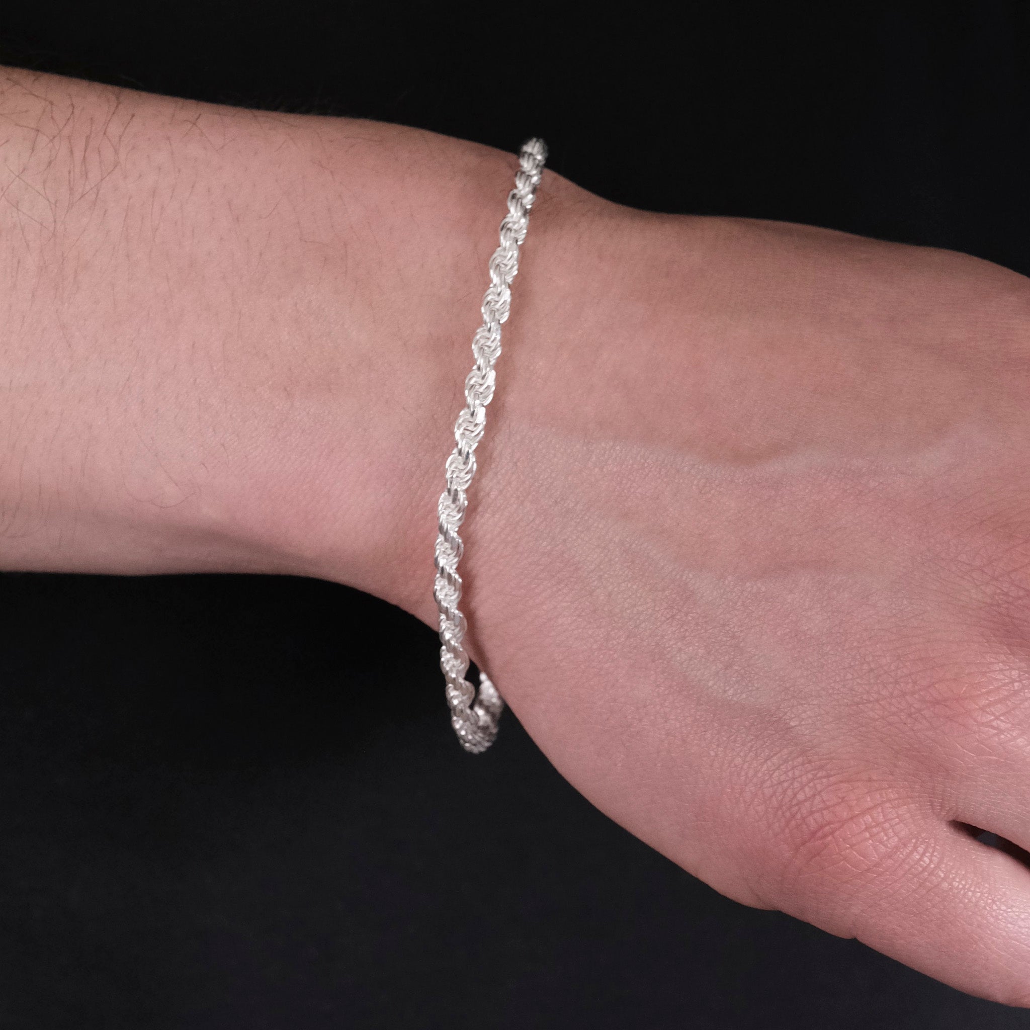 Rope 4mm (Plata) Pulsera
