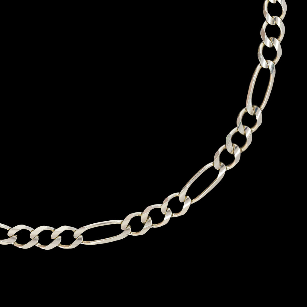 Pulsera Figaro 3X1 Abierta 4mm Oro Sólido