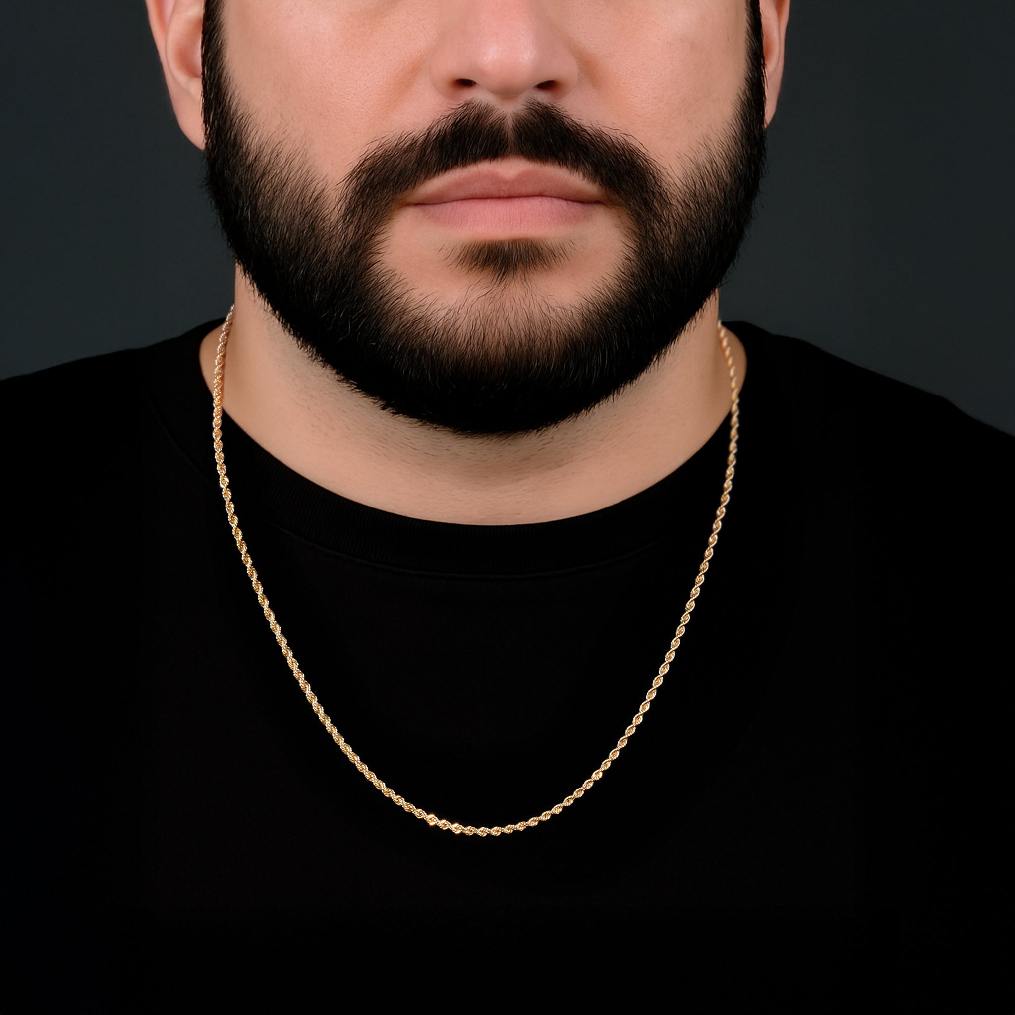 Torzal 2.5mm 14k (Oro Sólido) Cadena