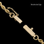 Pulsera Torzal 2.5mm Oro Sólido
