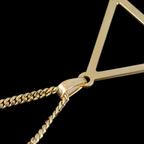 Triangulum 2mm (Oro Sólido) Collar