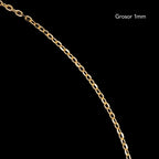 Cruz Cristalina (Oro Solido) Collar