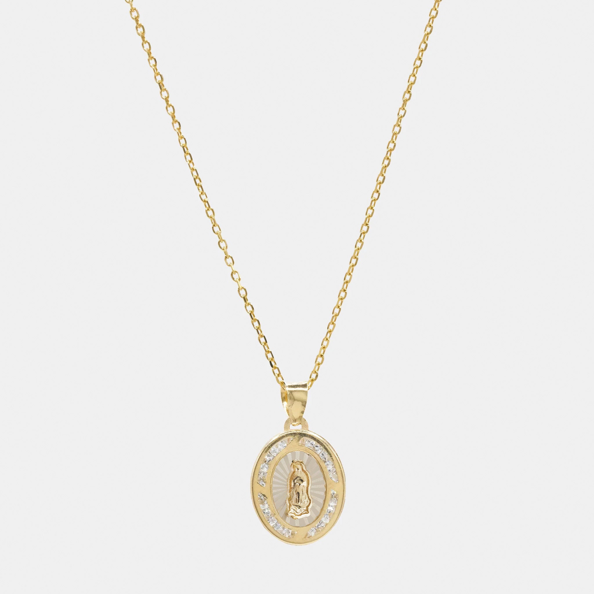 Virgen Mexicana (Oro Solido) Collar