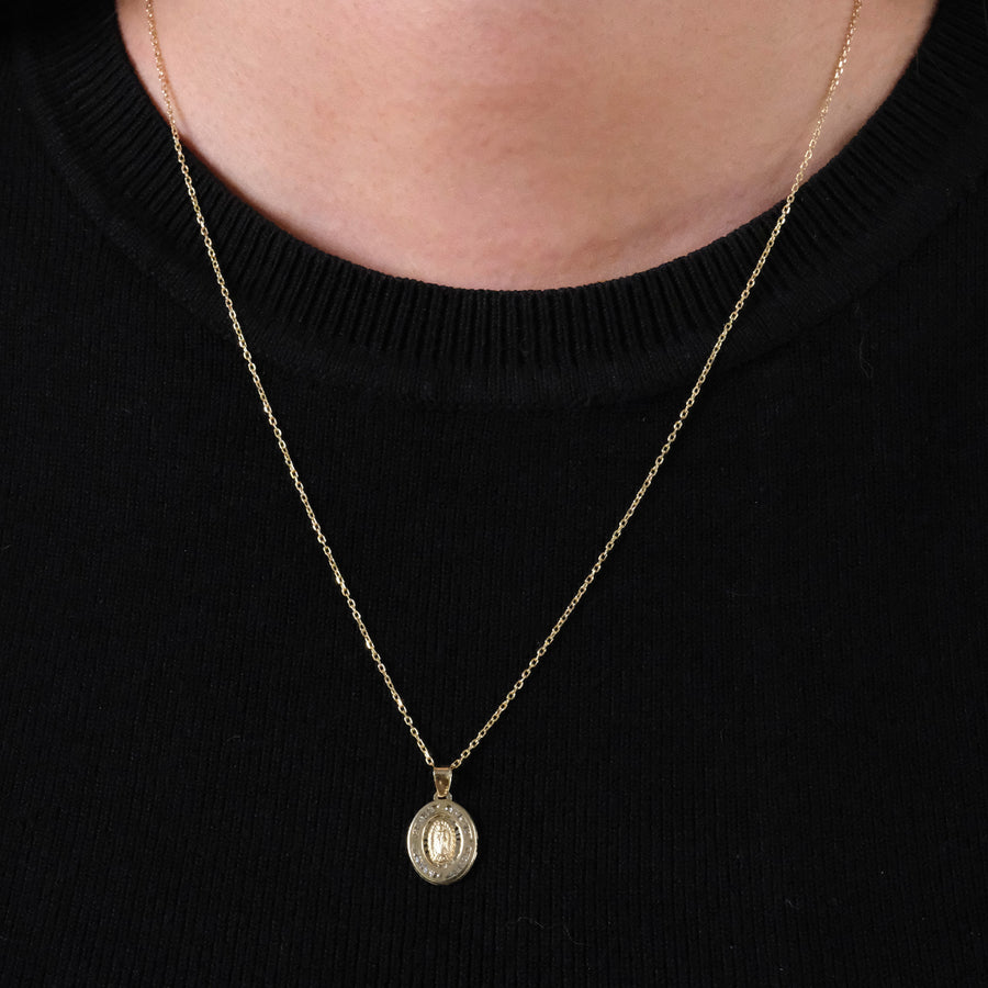 Virgen Mexicana (Oro Solido) Collar