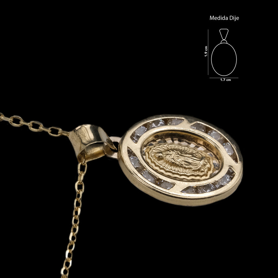 Virgen Mexicana (Oro Solido) Collar