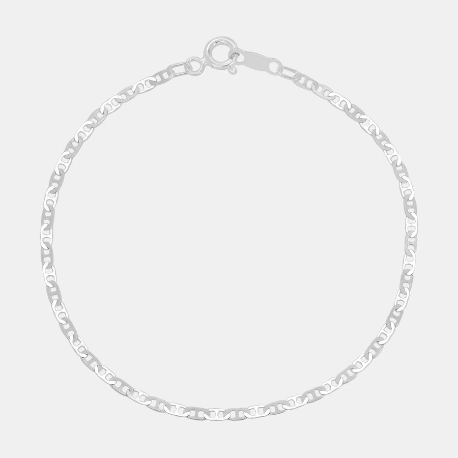 Ancla Martillada 2mm (Plata) Pulsera - Triangulum Workshop