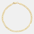 Ancla Martillada 4mm (Oro Sólido) Pulsera - Triangulum Workshop