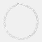 Ancla Martillada 4mm (Plata) Pulsera - Triangulum Workshop