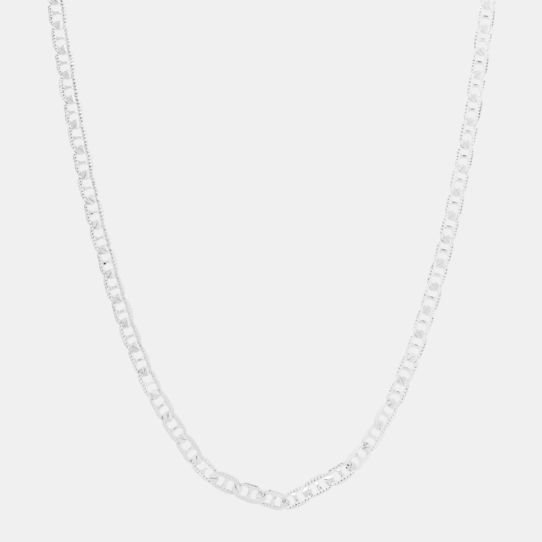 Ancla Martillada Danesa 4mm (Plata) Cadena - Triangulum Workshop