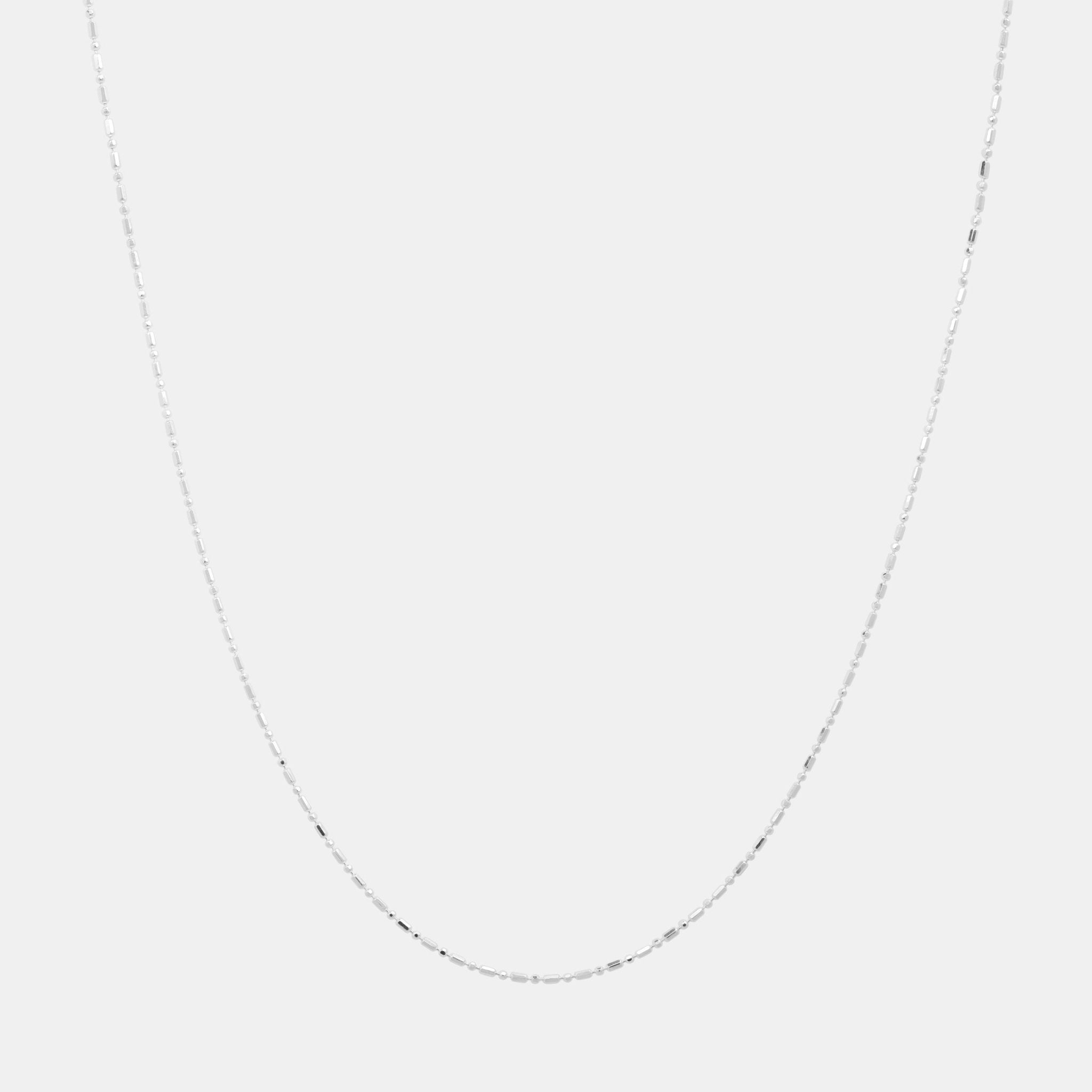 Bolitas Diamantada (Plata) Cadena - Triangulum Workshop