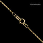 Broche y marcaje de Cadena Cuban Link 1mm oro sólido 14K