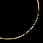 Detalle del tejido Cuban Link 1mm en oro sólido 14K