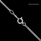 Detalle del broche de Cadena Cuban Link 1mm en Plata .925