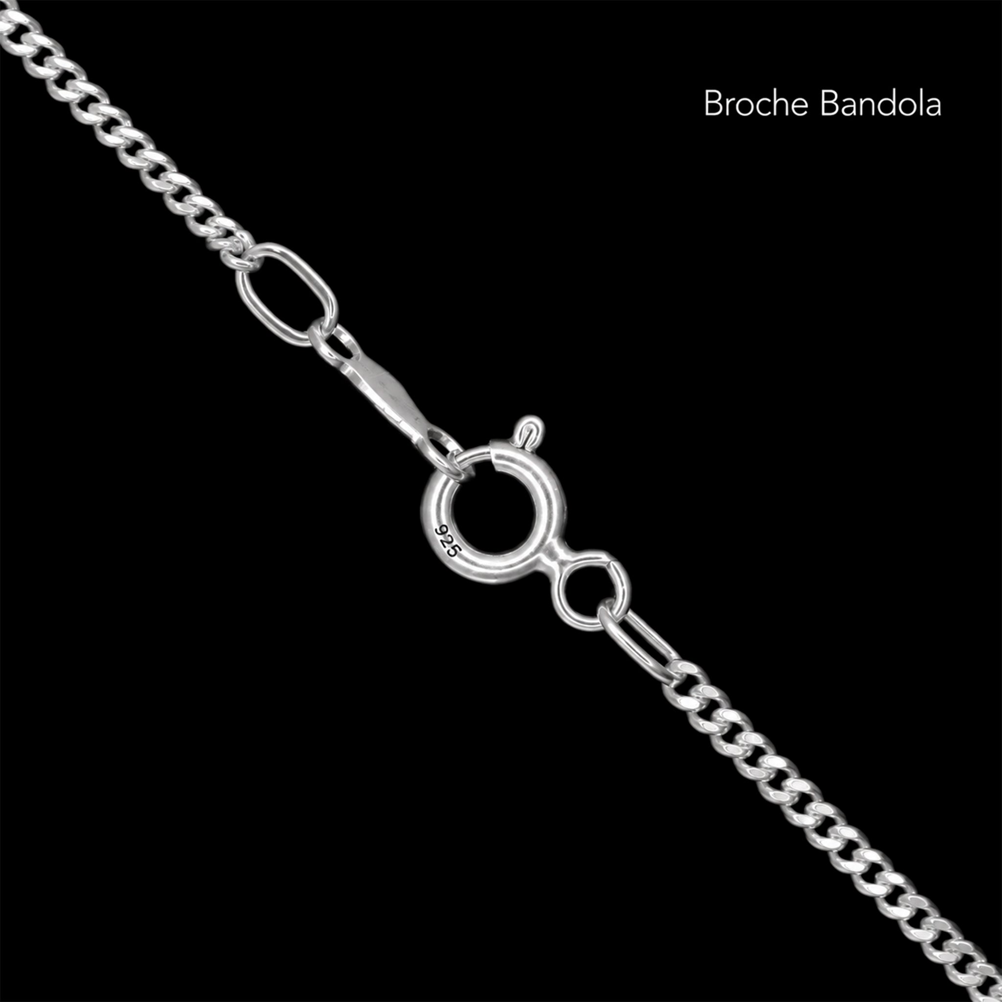 Detalle del broche de Cadena Cuban Link 1mm en Plata .925