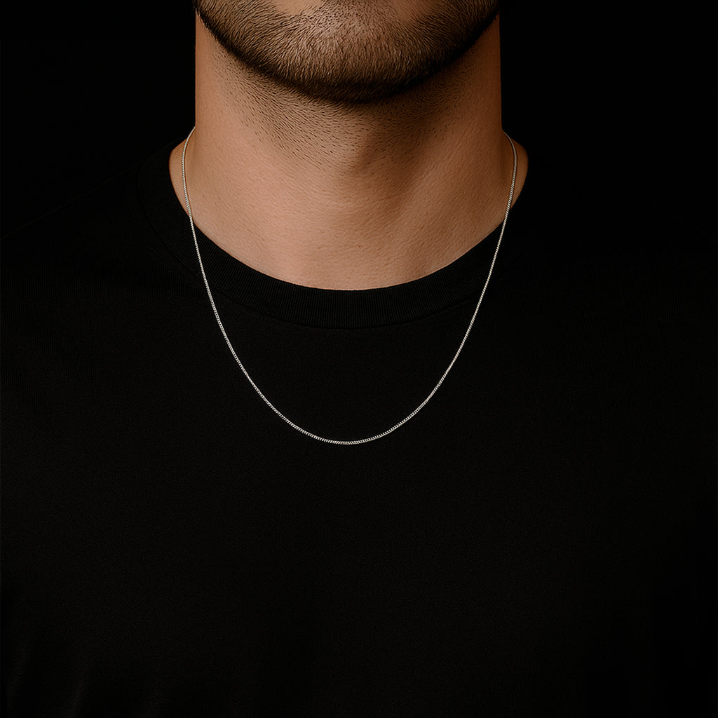 Cadena Cuban Link 1mm Plata .925 para hombre