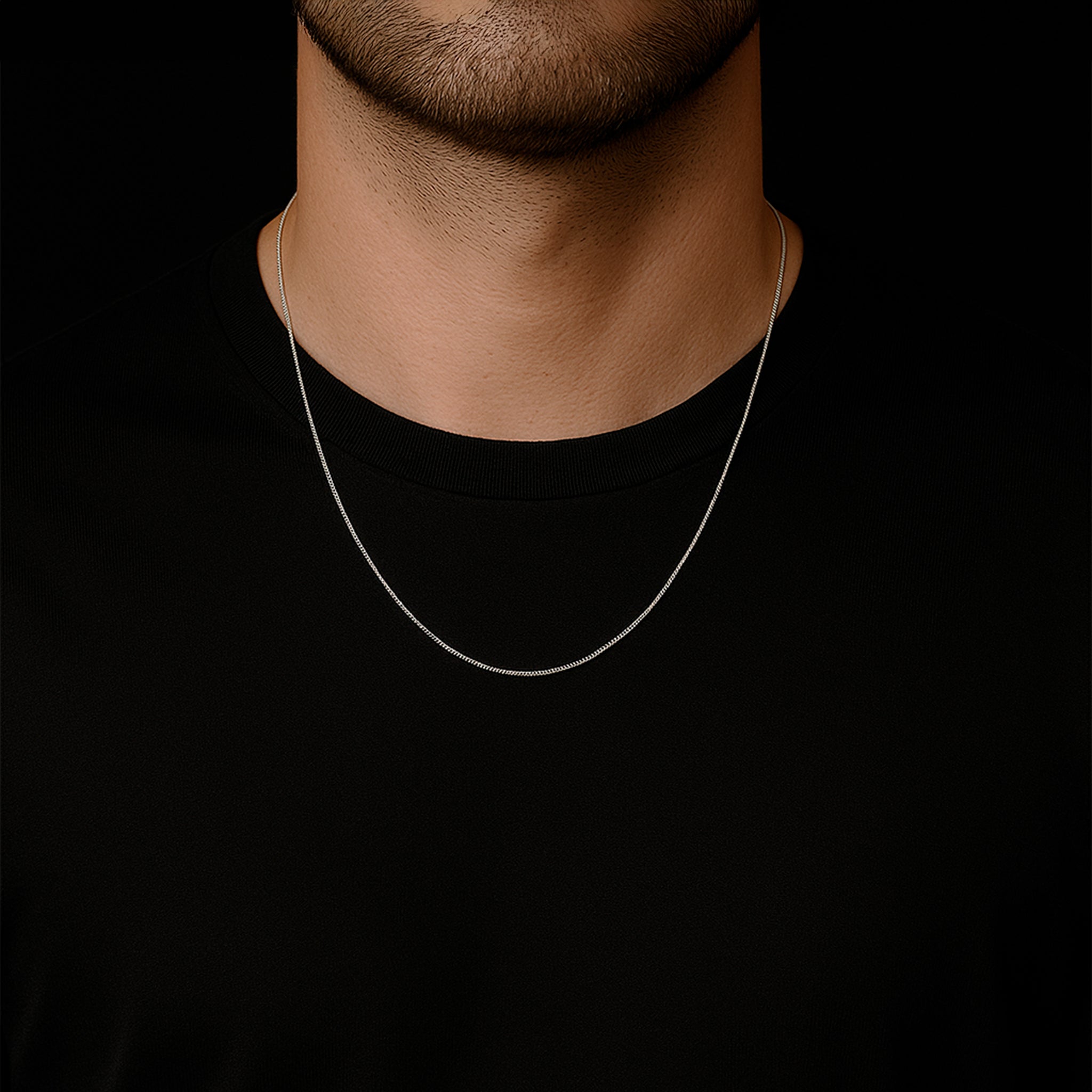 Cadena Cuban Link 1mm Plata .925 para hombre