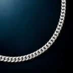 Detalle del tejido y eslabones Cuban Link 2mm en Plata .925