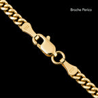 Detalle del broche de Cadena Cuban Link 3mm en oro sólido