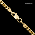 Broche y marcaje de Cadena Cuban Link 3mm de oro sólido