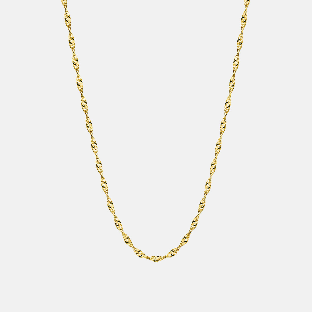 Cadena Singapur elaborada en oro sólido