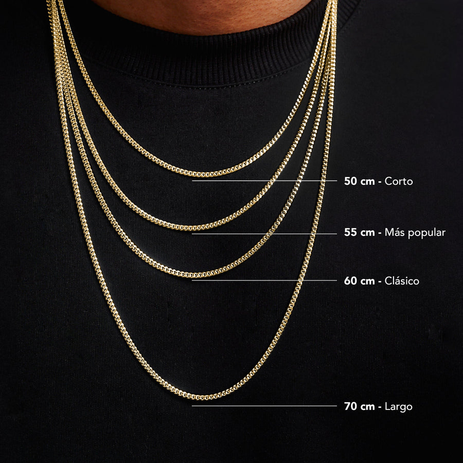 Cuban Link 3mm (Oro Sólido) Cadena - Triangulum Workshop