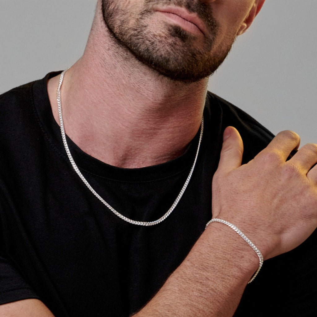 Cuban Link 4mm (Plata) Cadena - Triangulum Workshop