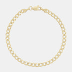 Curb 4mm (Oro Sólido) Pulsera - Triangulum Workshop