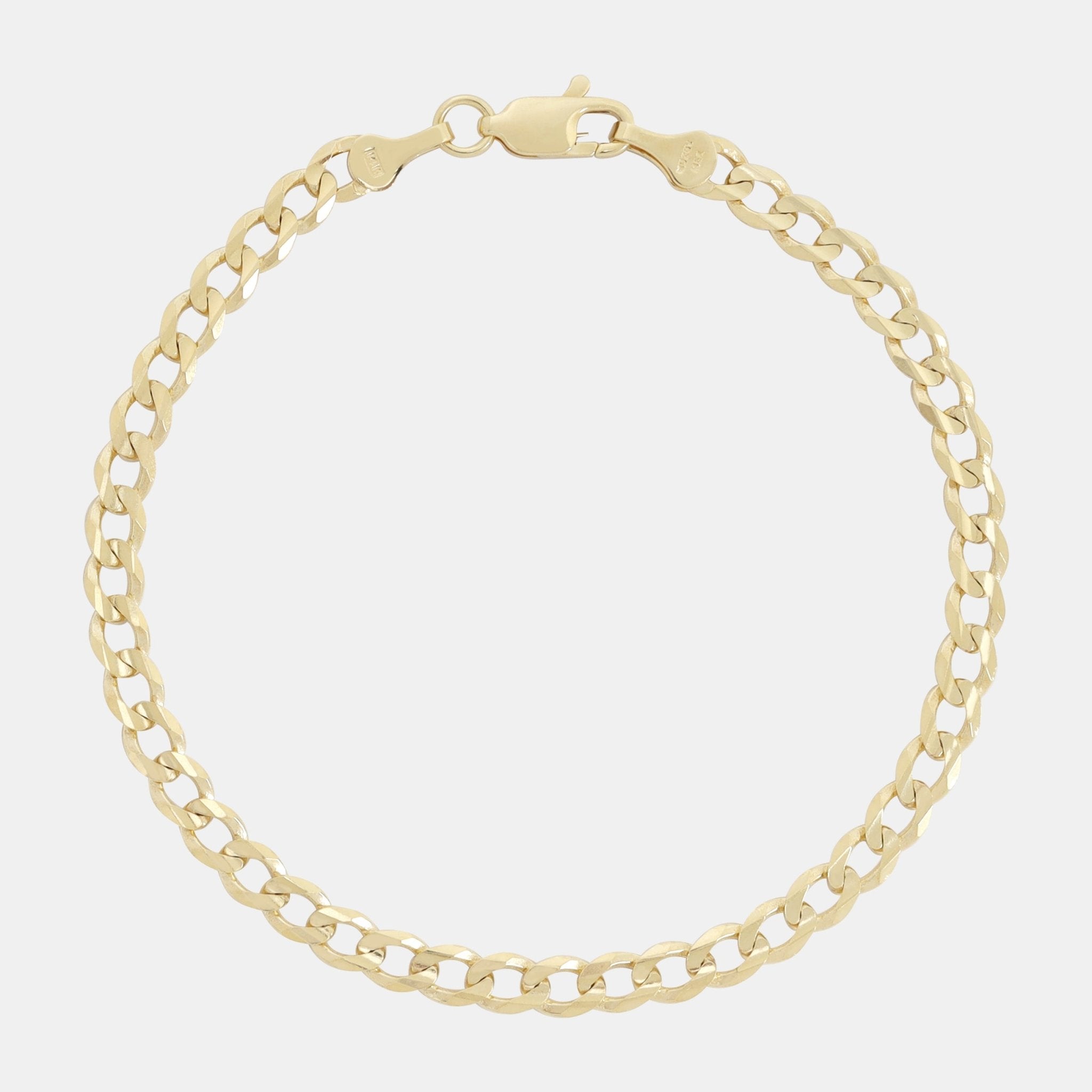 Curb 4mm (Oro Sólido) Pulsera - Triangulum Workshop